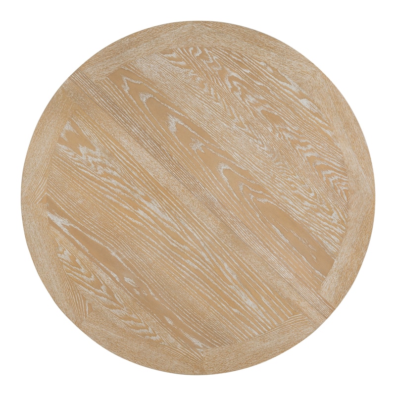 Farmhouse 56" Dining Table Expandable Round Design for Kitchen and Dining Room with X-Shape Support
