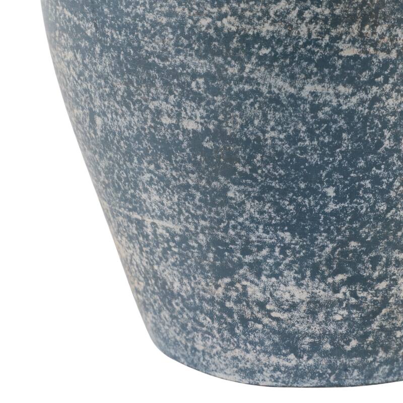Handcrafted Terracotta Pottery Vase with Amphora Shape and Handles