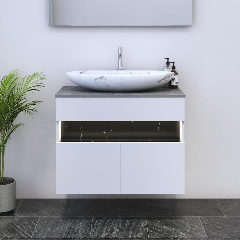Laguna 2D 80 Floating Bathroom Vanity (32" Width)