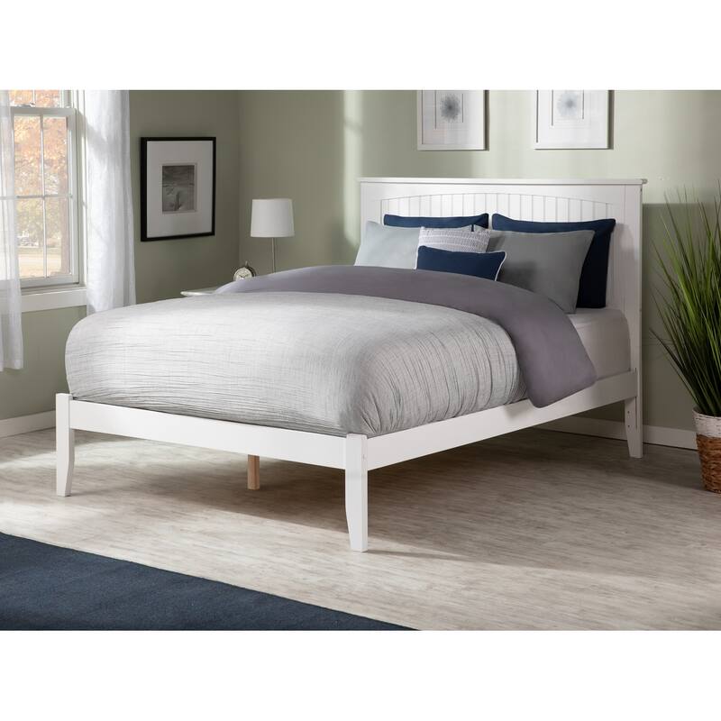 Platform Bed - Solid Hardwood Design, Open Footboard - Sturdy Wood Frame for Bedrooms