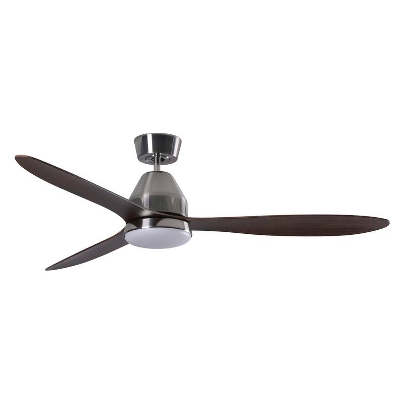 Lucci Air Whitehaven 56" Smart WiFi Controlled In&Outdoor Ceiling Fan w/Light - Brushed Chrome