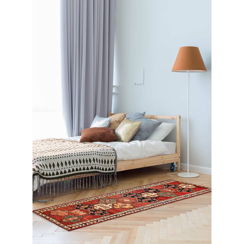ECARPETGALLERY Hand-knotted Melis Vintage Dark Copper Wool Rug - 3'9 x 11'8