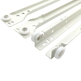 22 in. Bottom Mount V-Notch Epoxy Euro Self-Close Drawer Slide Set 22 in. Bottom Mount V-Notch Epoxy Euro Self-Close Drawer Slide Set