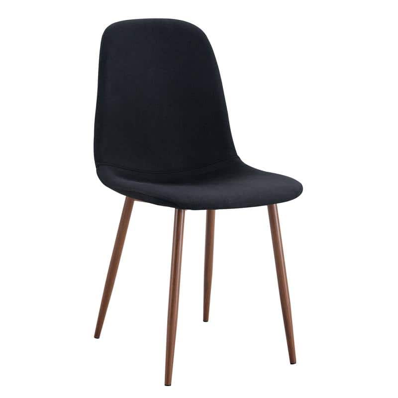 Set of 4 Luxury Dining Chairs – High-Resilience Linen-Cotton Upholstery with Sleek Metal Legs for Timeless Elegance‌