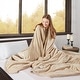 preview thumbnail 33 of 46, Beautyrest Solid Microlight to Berber Heated Blanket Full - Tan
