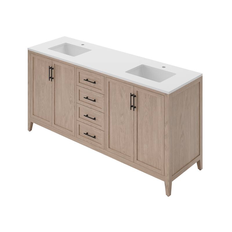 Fresca FCB4272-U Silas 72" Free Standing Double Basin Vanity Set with