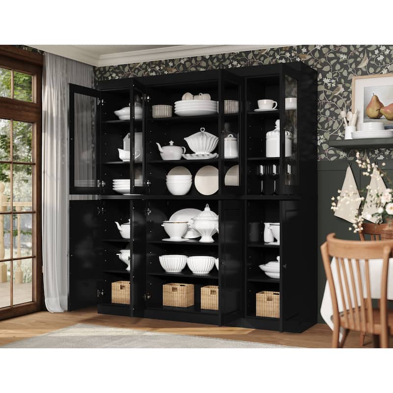 Palace Imports 100% Solid Wood 65" Kitchen China Pantry Cabinet - 65" x 71.5"