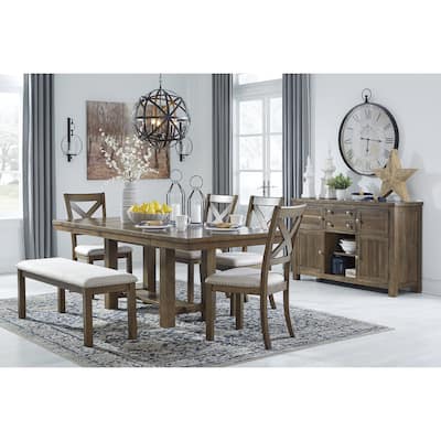 Signature Design by Ashley Moriville Grayish Brown 6-Piece Dining Package