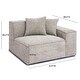 preview thumbnail 6 of 13, Mindy Chenille Basketweave RAF Corner Chair