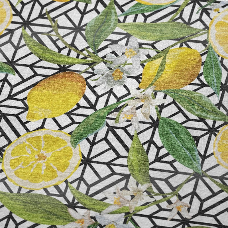 Premium Machine Washable ASB160 Lemons Sherpa Throw Blanket