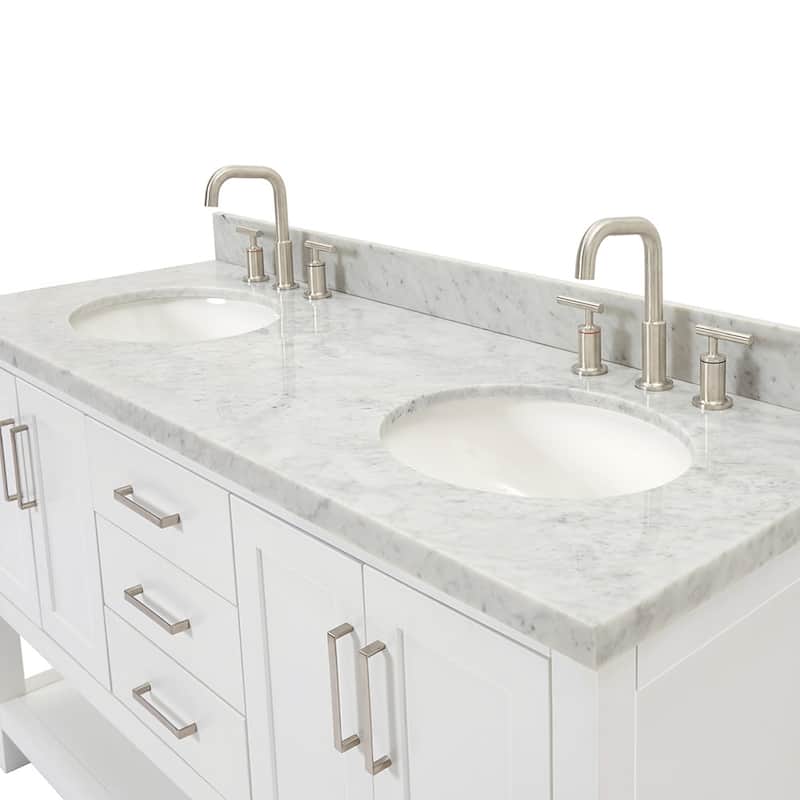 Ariel S061DCWOVO Magnolia 60" Free Standing Single Basin Vanity Set