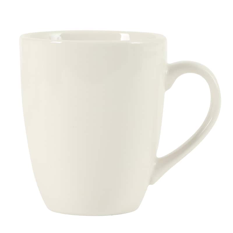 Gibson Home Great Essentials 12 Ounce Porcelain Coffee Mug Set - Cups for Latte, Hot Tea, Cappuccino, Mocha, Espresso, Cocoa