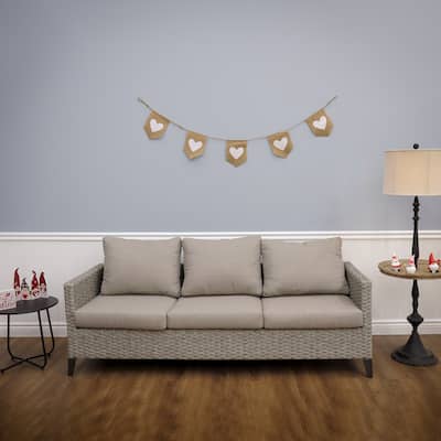 National Tree Company 6 ft. Valentine's White Hearts Garland - 6 ft