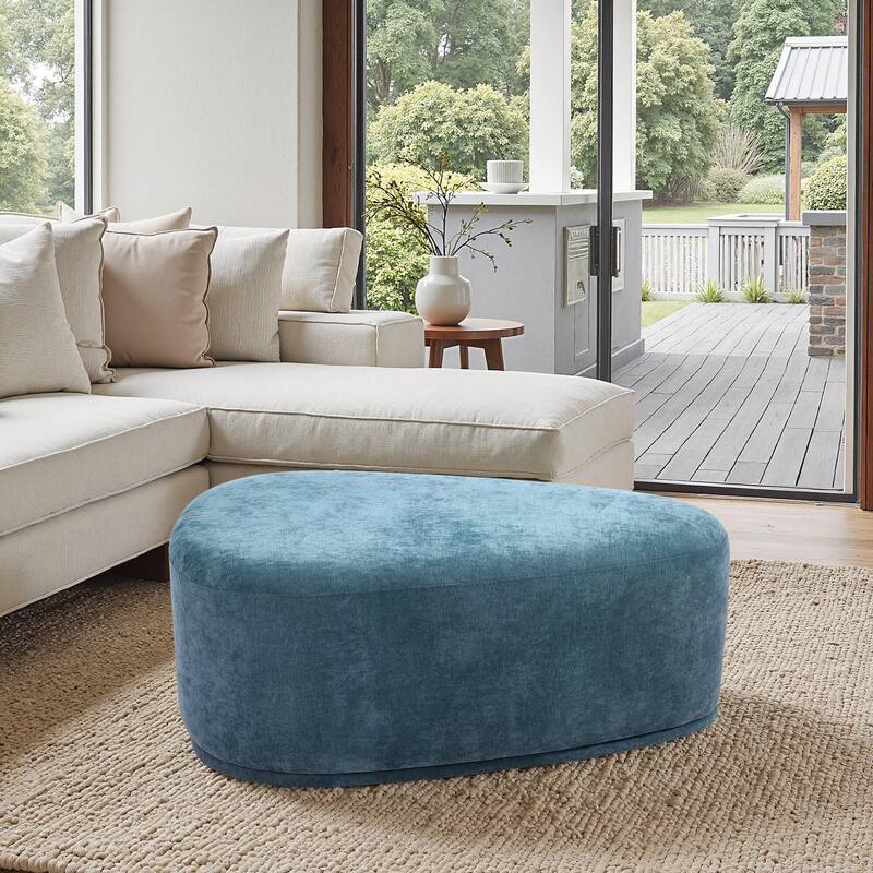 Modern Triangular Upholstered Accent Ottoman