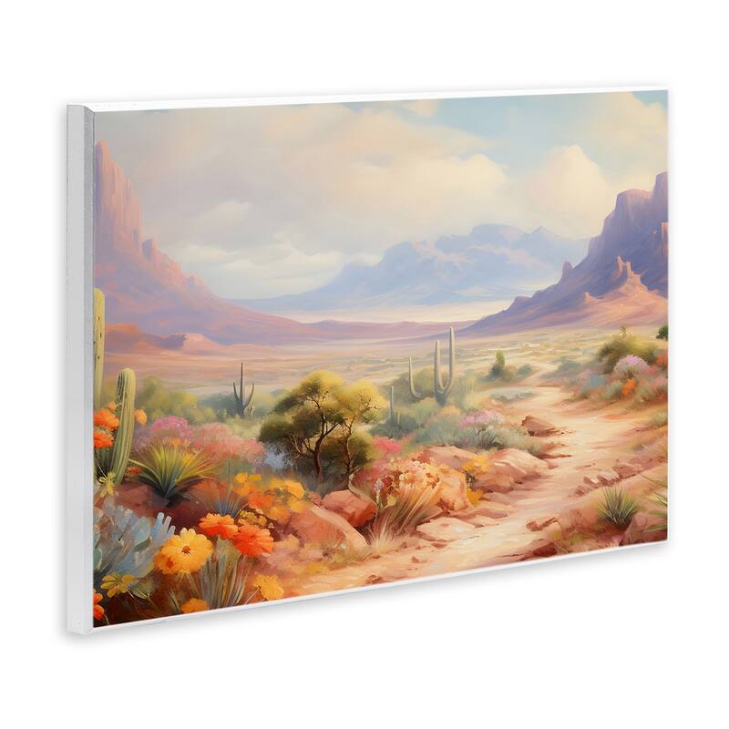 Stupell Flower Lined Desert Path Wall Plaque Art Design By Franklyn Gregory