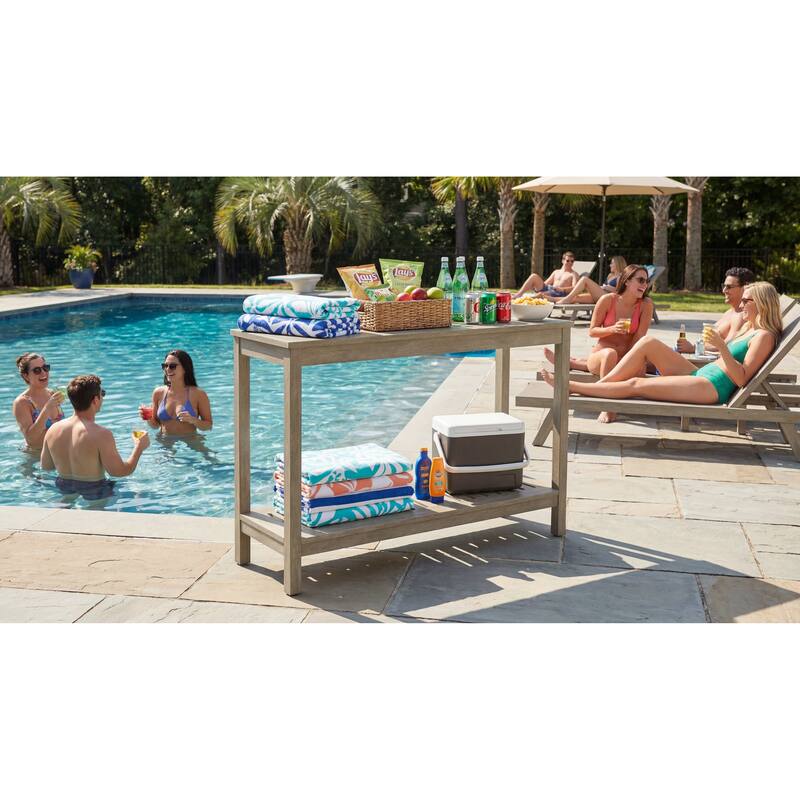 DTY Outdoor Living Longs Peak Eucalyptus Console Table