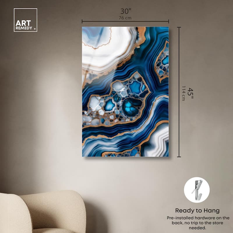 Azure Alveoli I Acrylic by Art Remedy, Ready to Hang