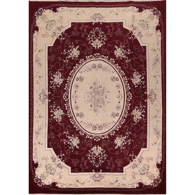 Victorian Style Floral Kashan Turkish Area Rug Machine Made Carpet - 9'9" x 13'3"