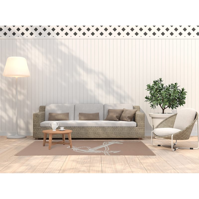 Anchored Nautical Indoor/Outdoor Rug