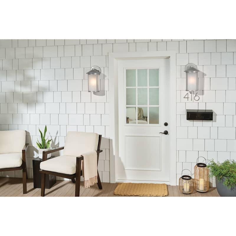 Kichler 59100 Lombard 17" Tall Outdoor Wall Sconce with Satin Etched