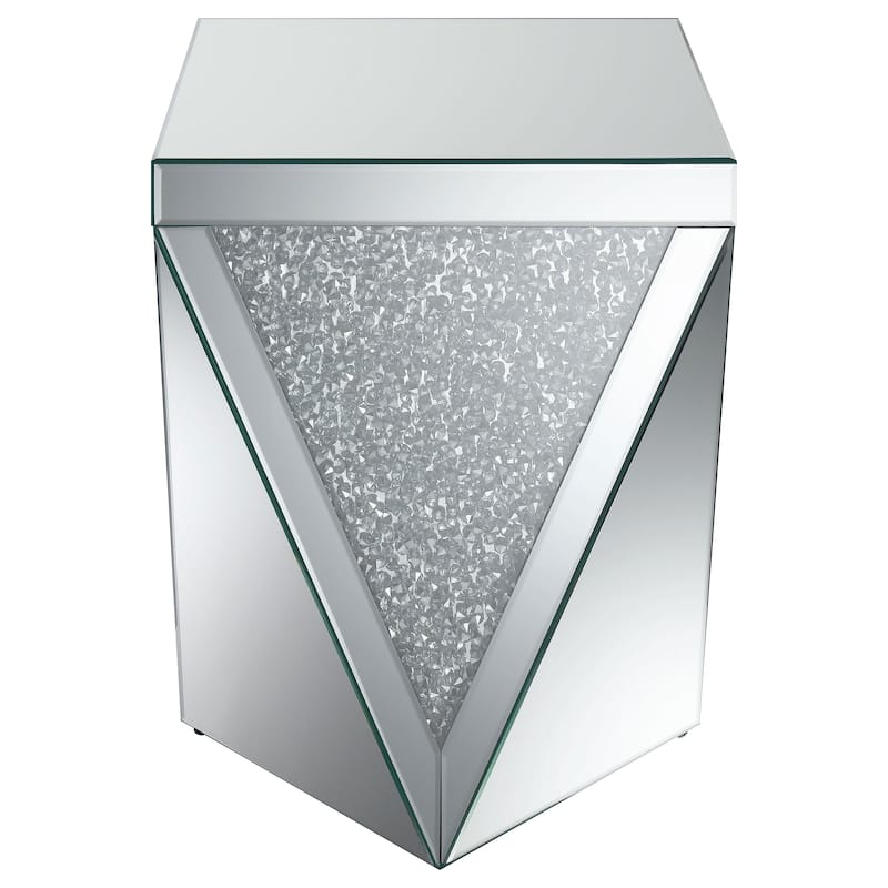 Amore Mirrored Coffee And End Table Set Silver