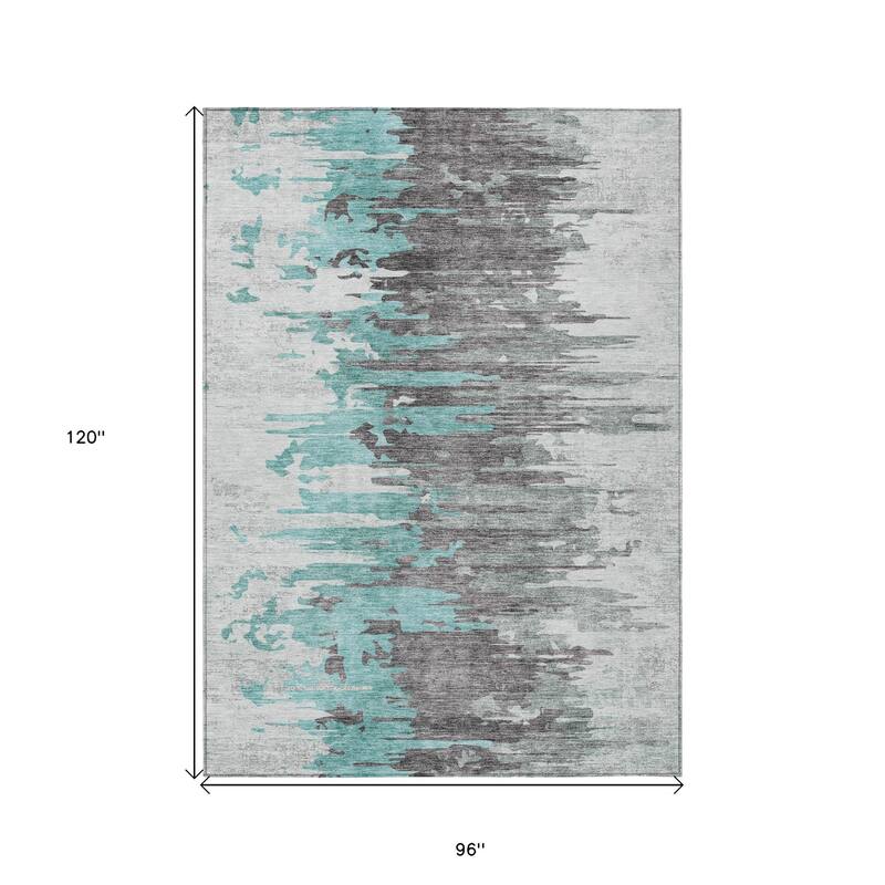HomeRoots Abstract Transitional Rectangle Outdoor Rug