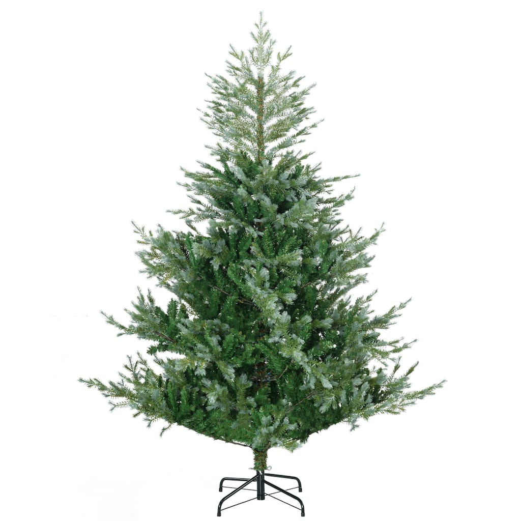 6FT Wide Artificial Christmas Tree with 795 Tips and Flame-Retardant Design