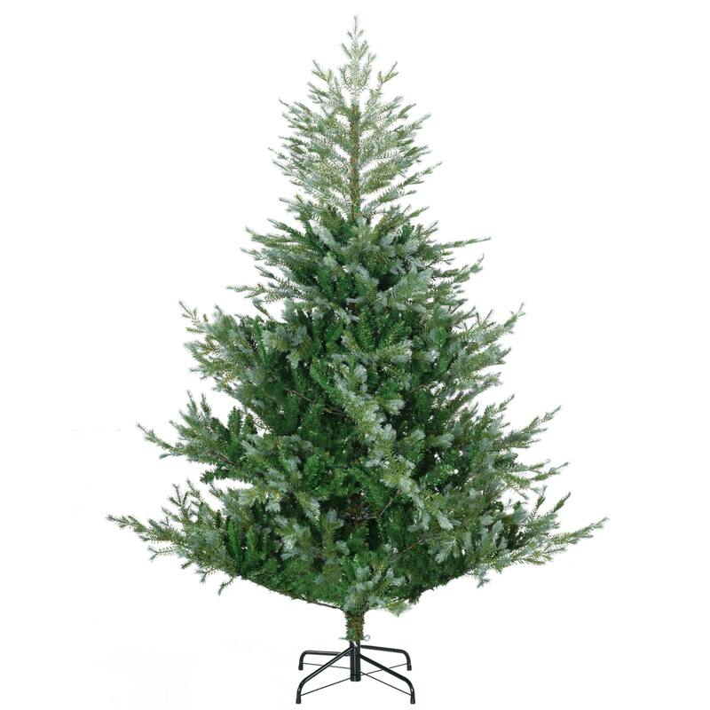 Realistic 6FT Unlit Christmas Tree with Easy Assembly and Sturdy Metal Stand - 6 Foot - Green