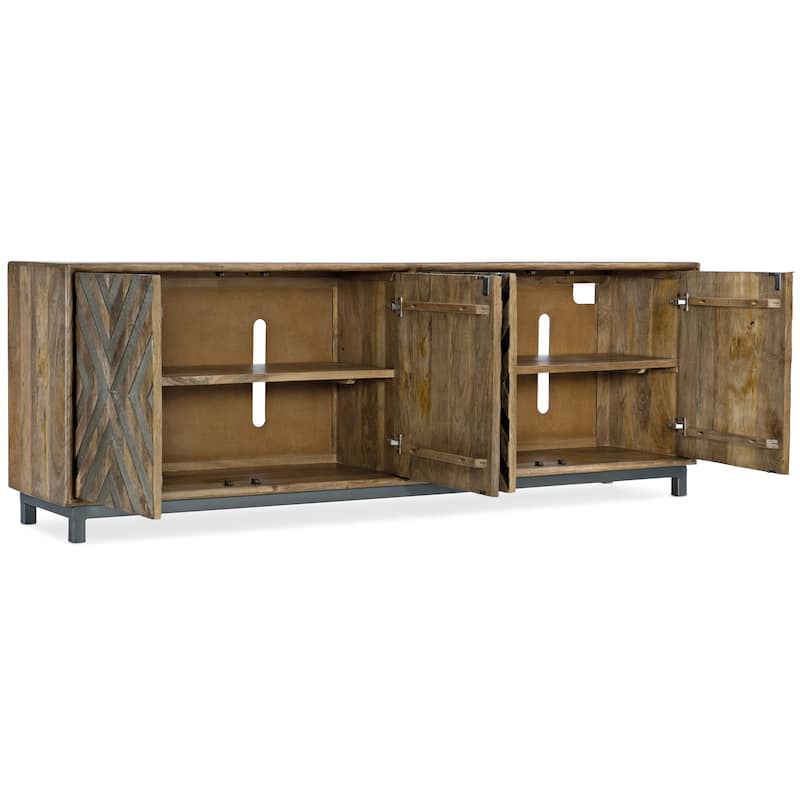 Four-Door Entertainment Console - 86"W x 30"H x 18"D
