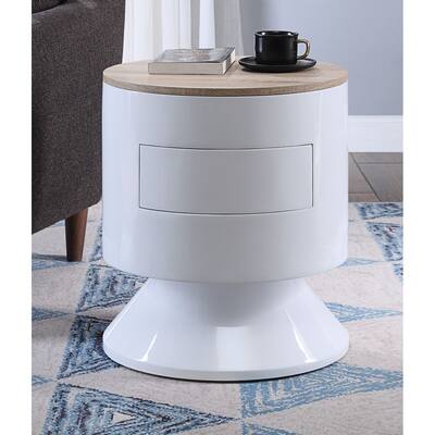 Night Table White High Gloss