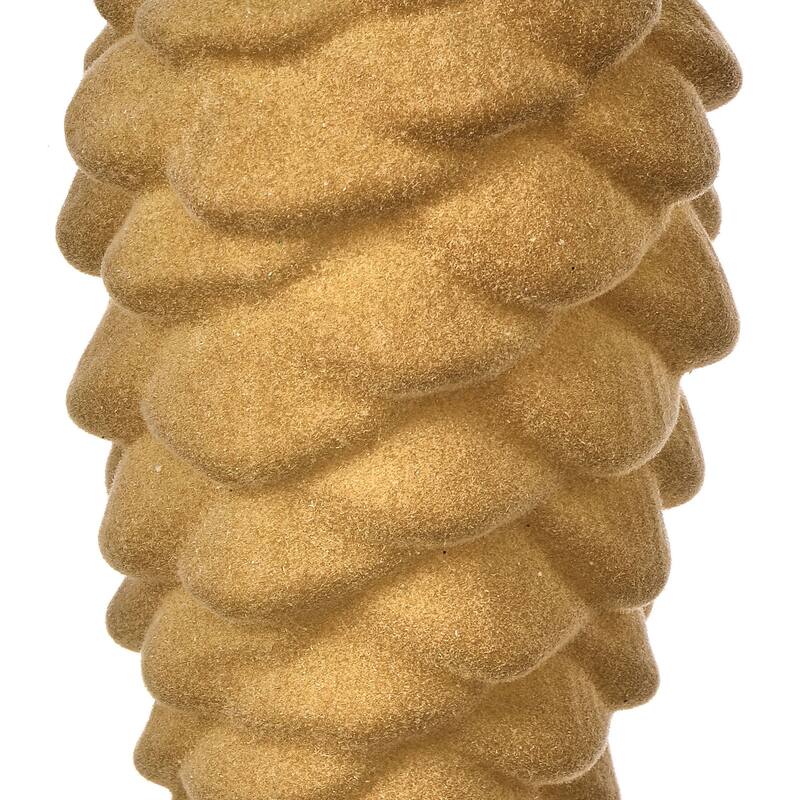 5.5" Shatterproof Plastic Flocked Pinecone Ornament Set of 2