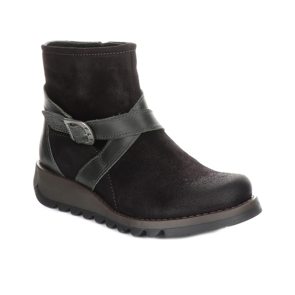 Fly London Sake Suede Wedge Boot 