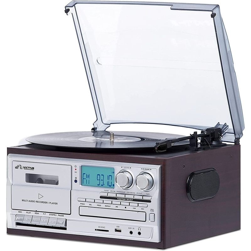 Victor Cosmopolitan 8-in-1 Turntable- Mahogany