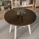 preview thumbnail 21 of 19, Furniture of America Winnie Oak 47-inch Round Pub Table with Drop Leaf