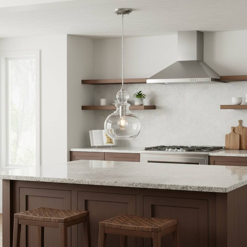 1 Light Pendant with clear glass