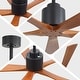 preview thumbnail 63 of 121, Sofucor 42“/48"/ 52"/60"Noiseless Walnut Wood Ceiling Fan with Remote Control, Integrated Light Optional