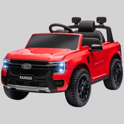 Licensed Ford Ranger 12V Electric Car for Kids, Remote Control, Toy Storage, LED Headlights & Music Horn