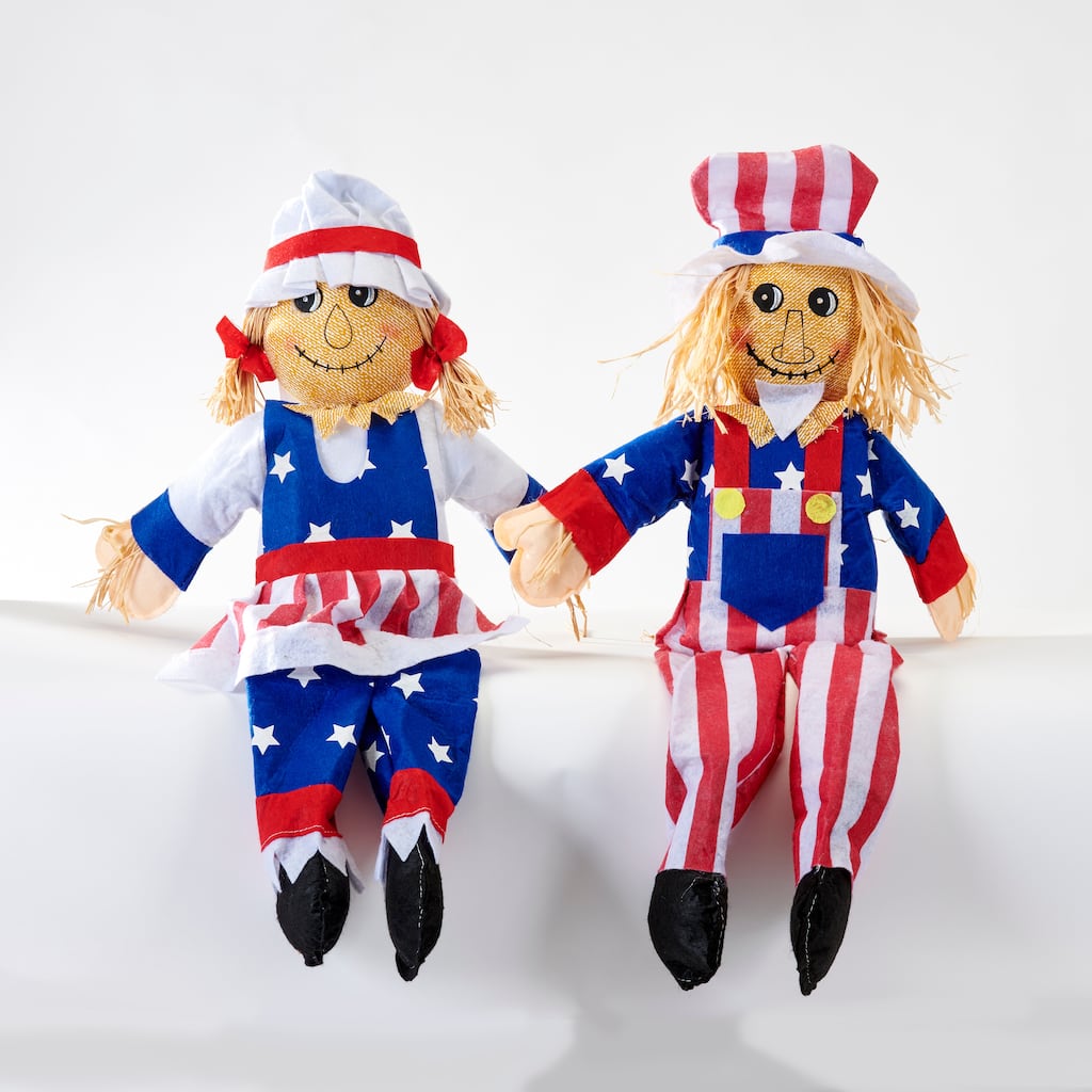24" July 4th Sitting Uncle Sam, Set of 2