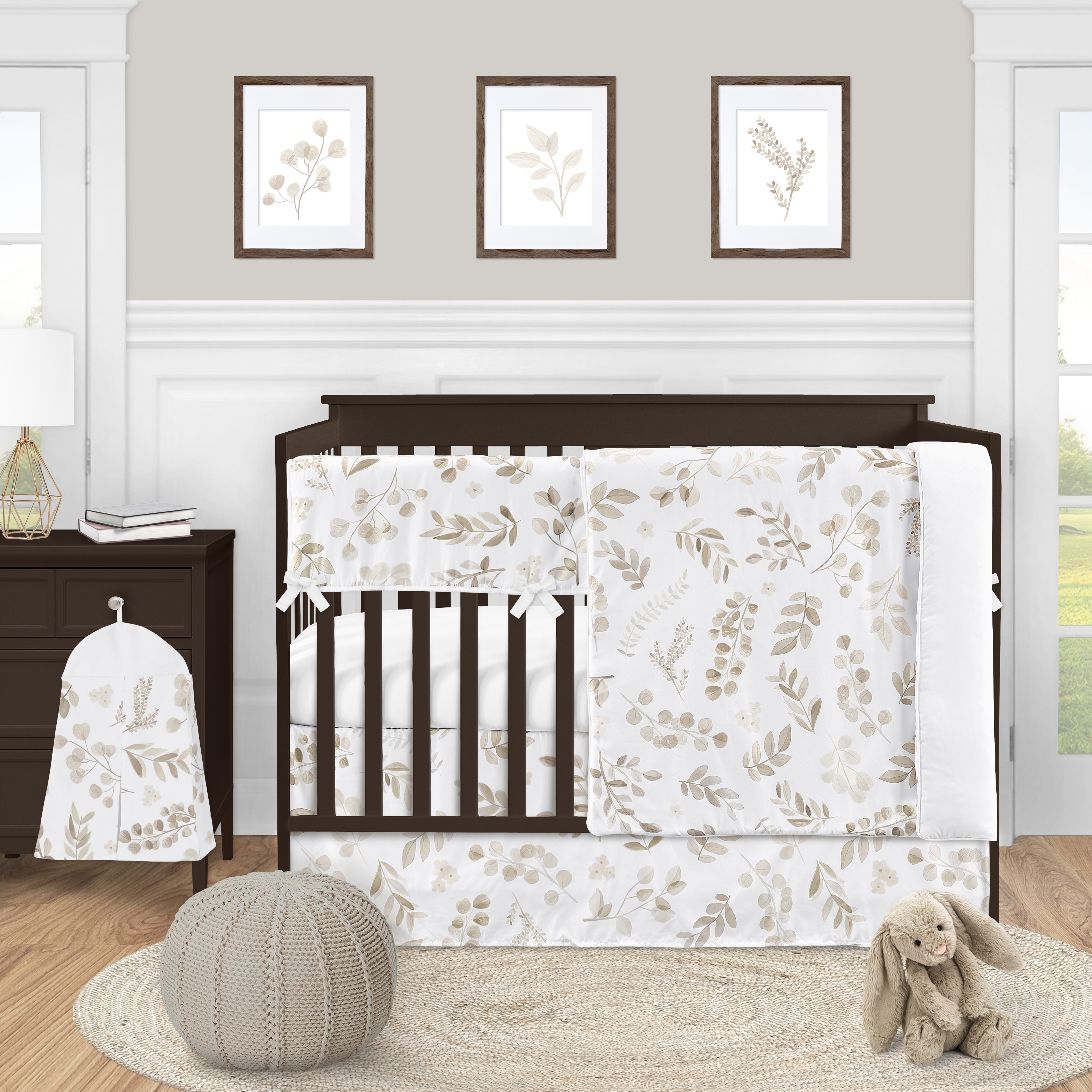 Cream shop crib skirt