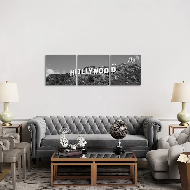 iCanvas "Hollywood Sign At Hollywood Hills, Los Angeles, California, USA" by Panoramic Images 3-Piece Canvas Wall Art Set