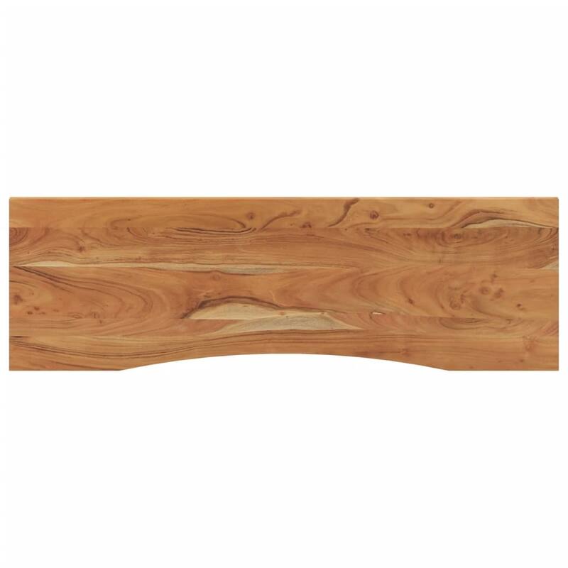 vidaXL Desk Top Natural Acacia Solid Acacia wood 55.1 x 19.7 in Durable - 19.7 x 55.1 x 1.0 in