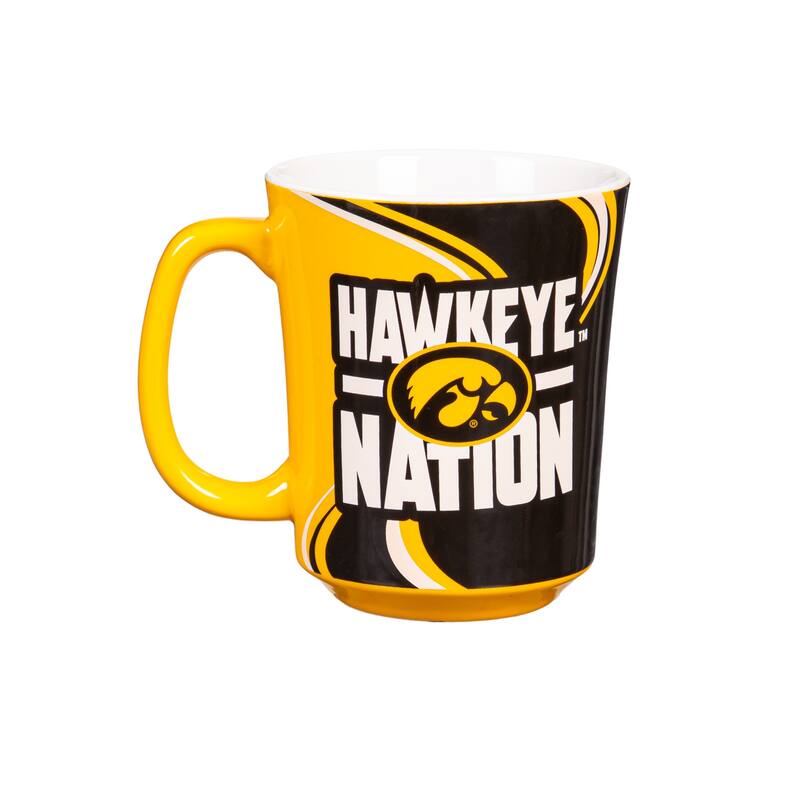 University of Iowa, 14 oz Ceramic Coffee Mug w/ Gift Box