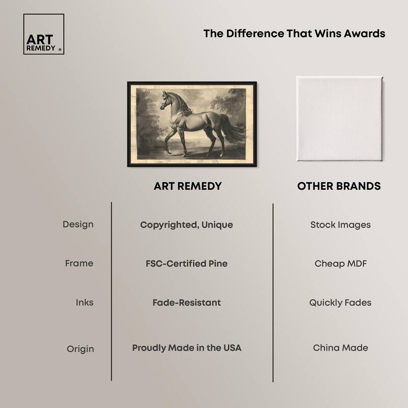 Sketch of a Stallion Canvas by Art Remedy