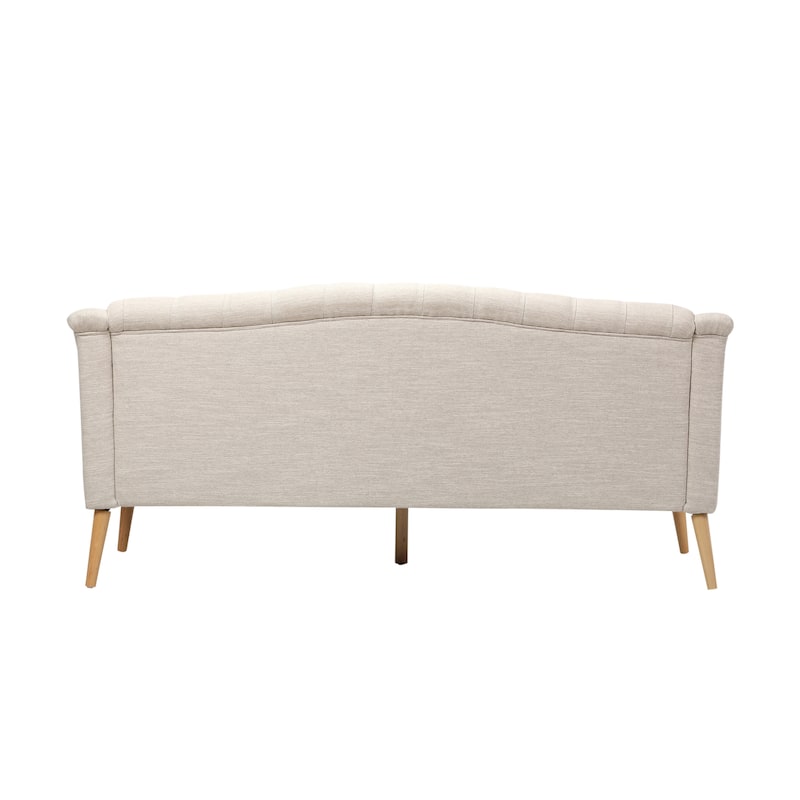 Comfy 3-Seat Sofa With Wooden Legs