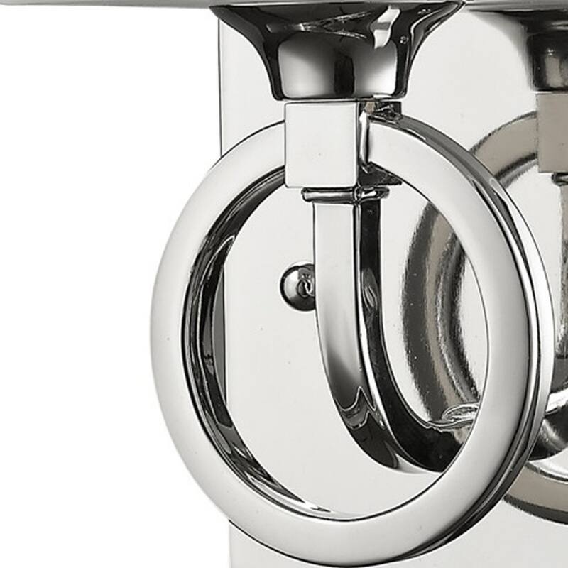 Modern Silver Wall Sconce with Frosted Glass Shade G9 LED Bulb and Steel Fixture 120V Hardwired - 7.5" H x 4.5" W x 4.5" D