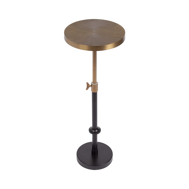 Kate and Laurel Engles Metal Table and Plant Stand - 10x10x30 - Gold/Black