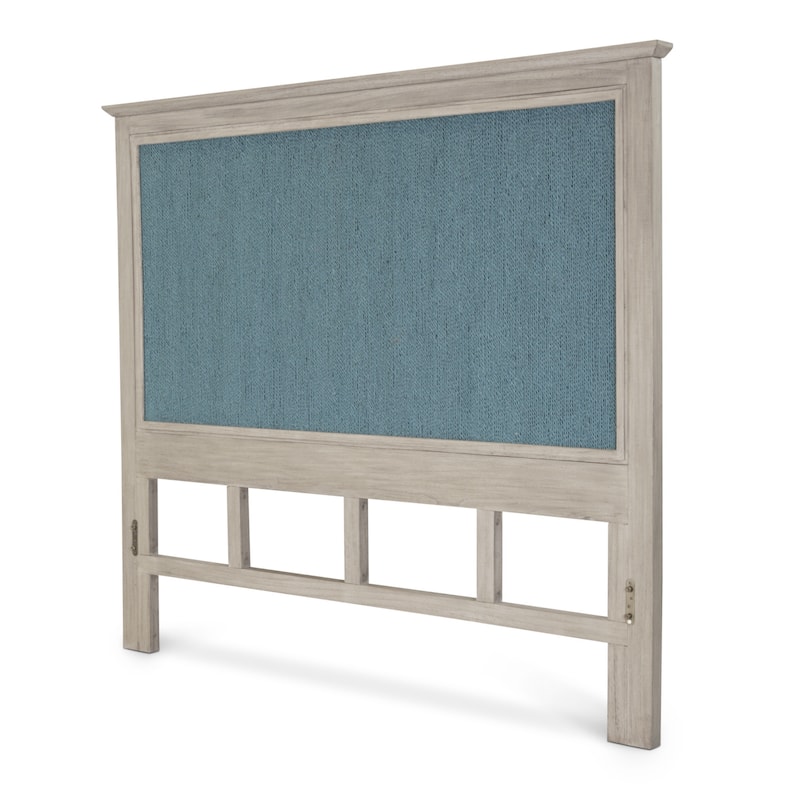 Ocean Isles Woven Headboard Ocean Blue and Aged Ivory Finish - Queen