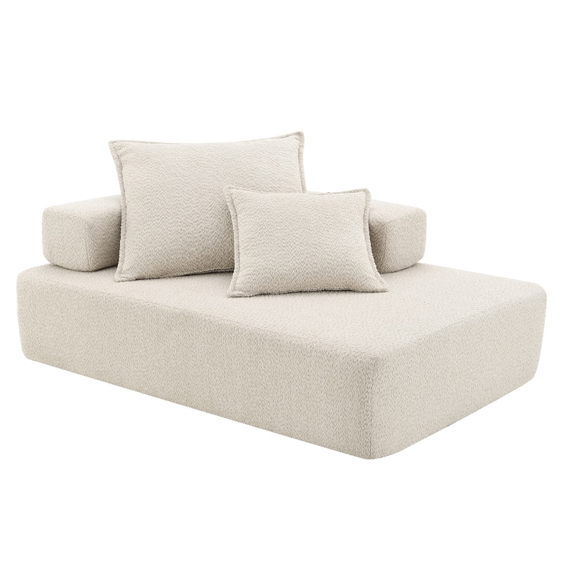 Oversized Modular U Shaped Sectional Sofa,Luxury Boucle Floor Couch,Convertible Compressed Couch,Spacious Foam-Filled Sofa