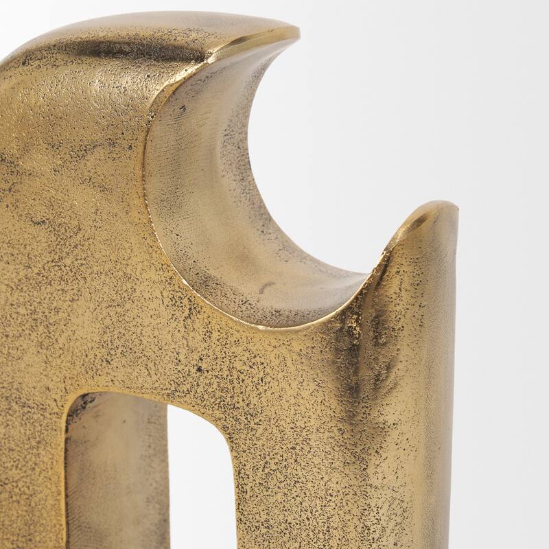 Renni Antiqued Brass Small Decorative Sculpture - 7.7L x 2.8W x 10.8H