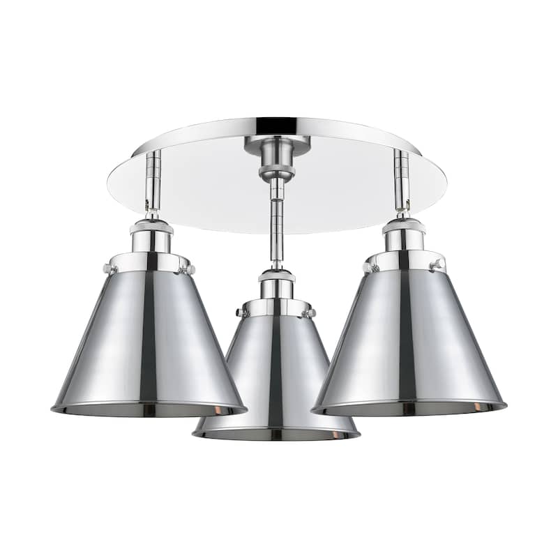 Innovations Lighting Ballston Urban - 3 Light 20" Flush Mount - Polished Chrome